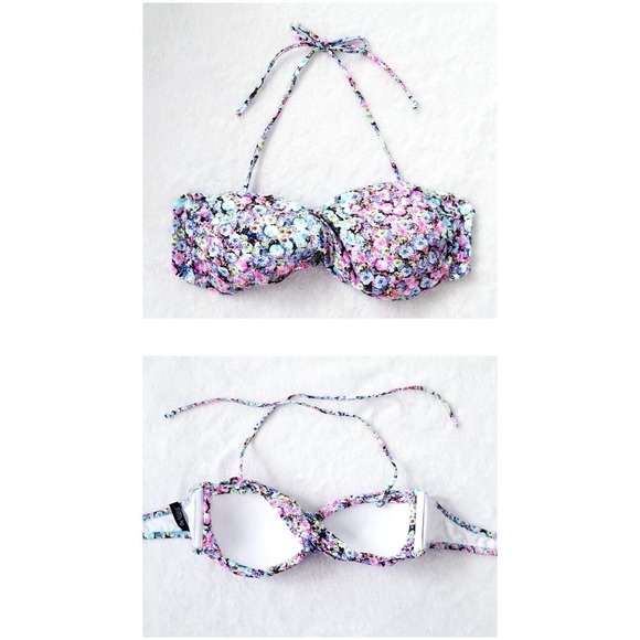 AY YILDIZ "MIX & MATCH" CONVERTIBLE TWIST BANDEAU HALTER BIKINI TOP "B" Cup - S - Picture 5 of 10